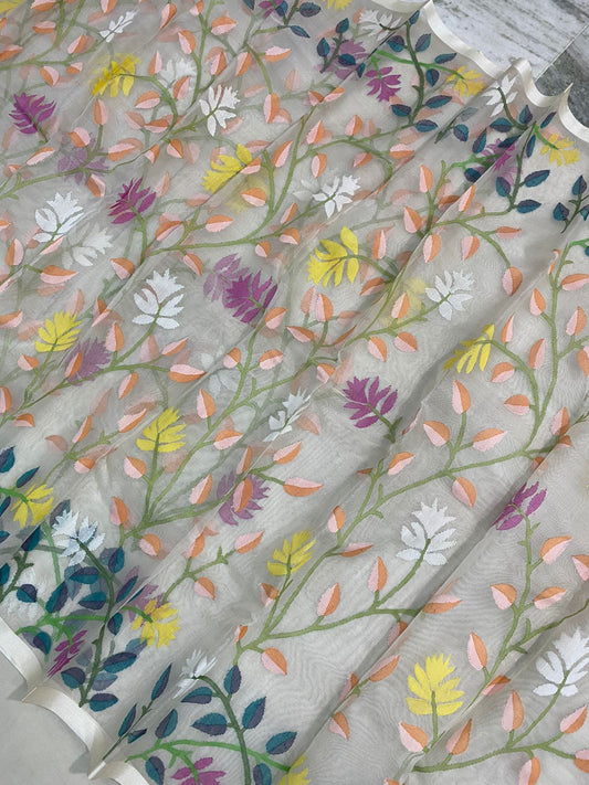 Roshana Muslim tantuj jamdani saree