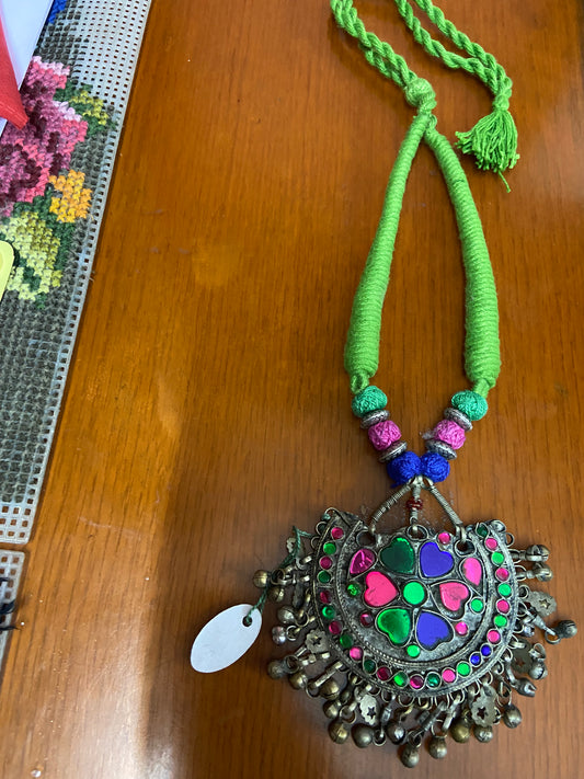 Green Afghani neck piece