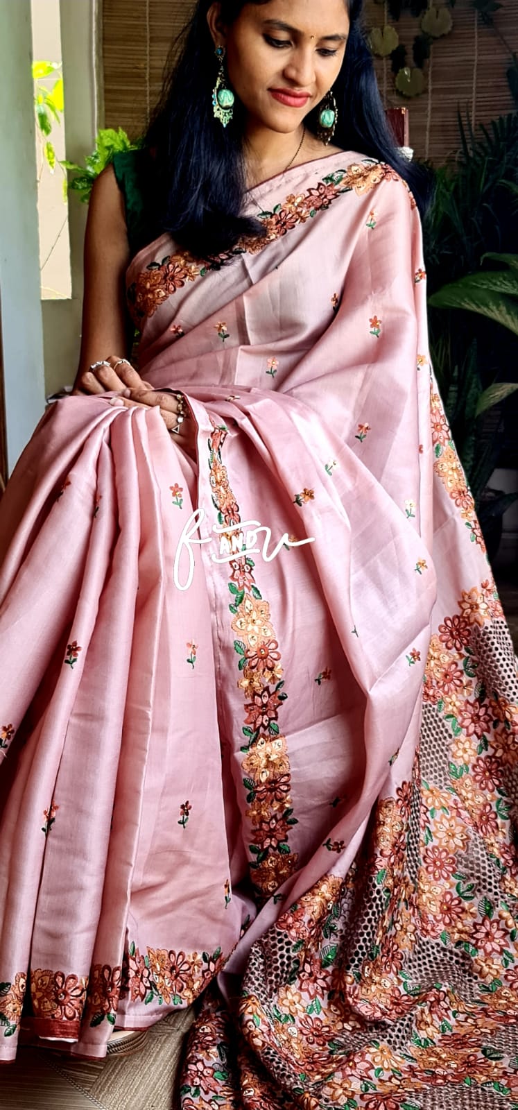 Soft tussar silk saree