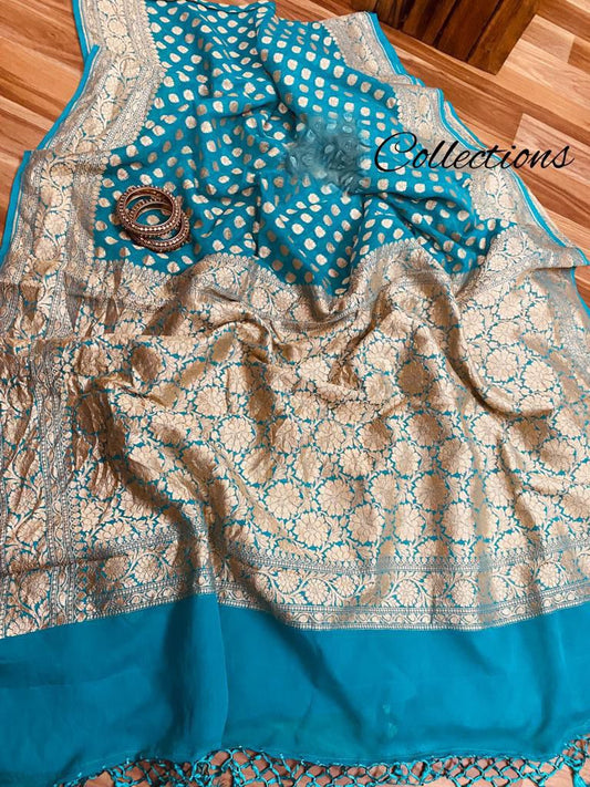 Firoza Banarsi weaved handloom saree