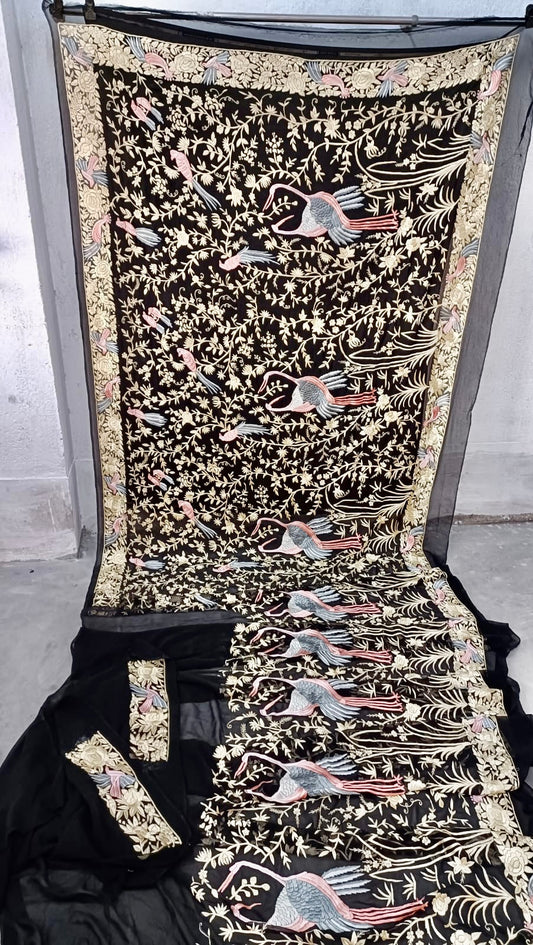 Vania gorgette saree Parsi saree Parsi Gara saree