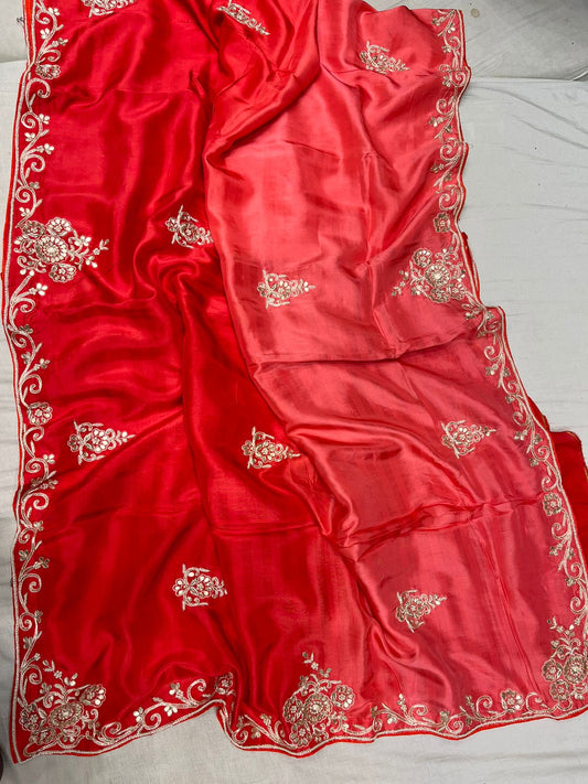 Handloom silk gottapatti saree