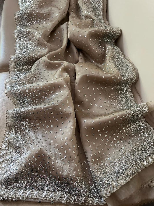 Samiksha organza sequence saree