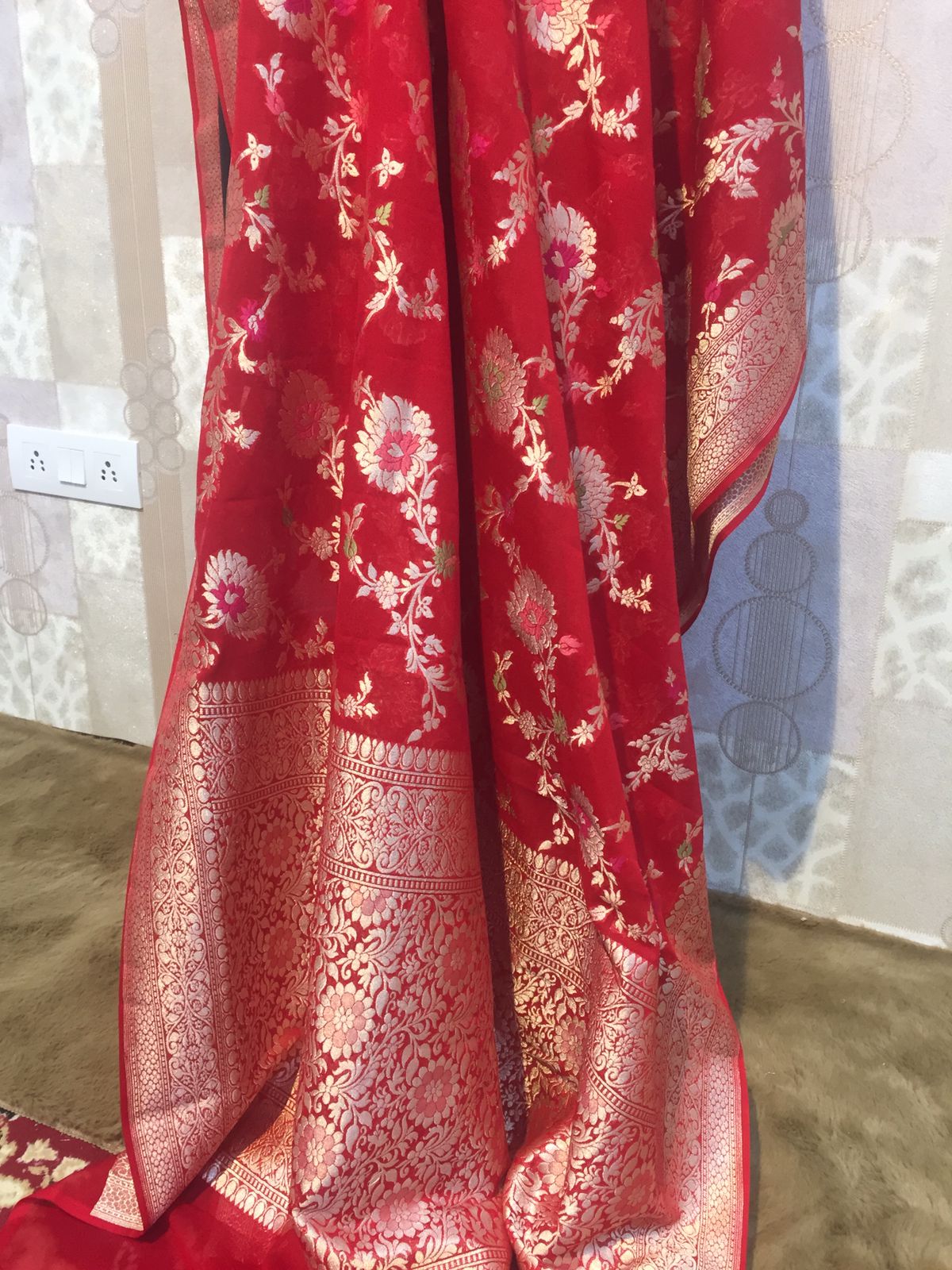 Tilfi Meena khaddi gorgette saree