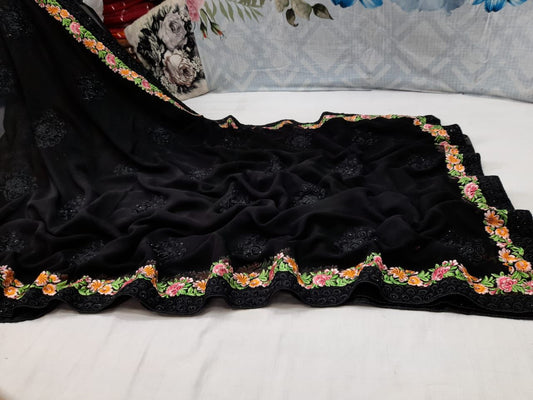 Farzania gorgette saree