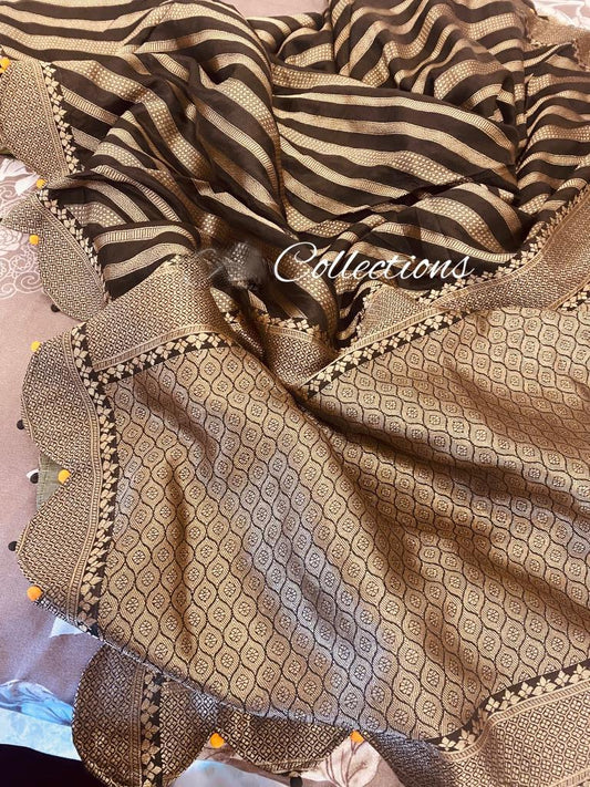 Livika gorgette Munga saree