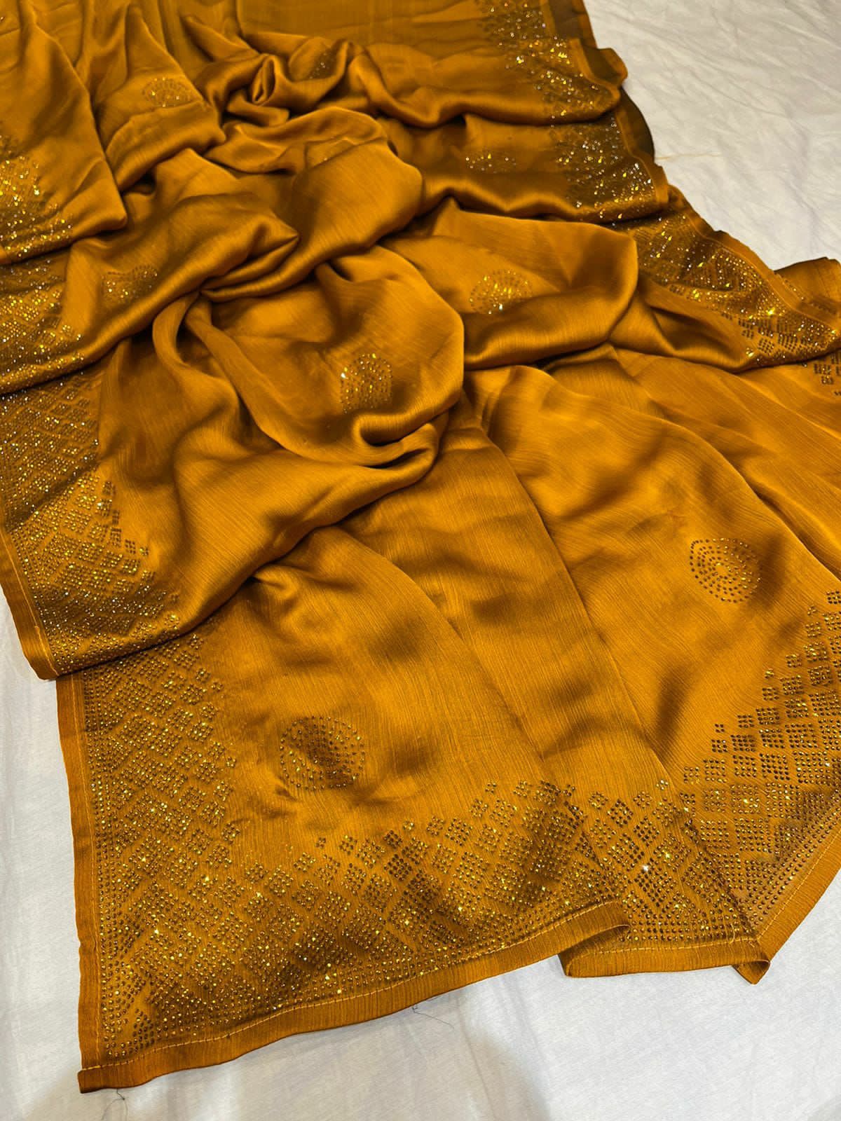 Satin partywear saree