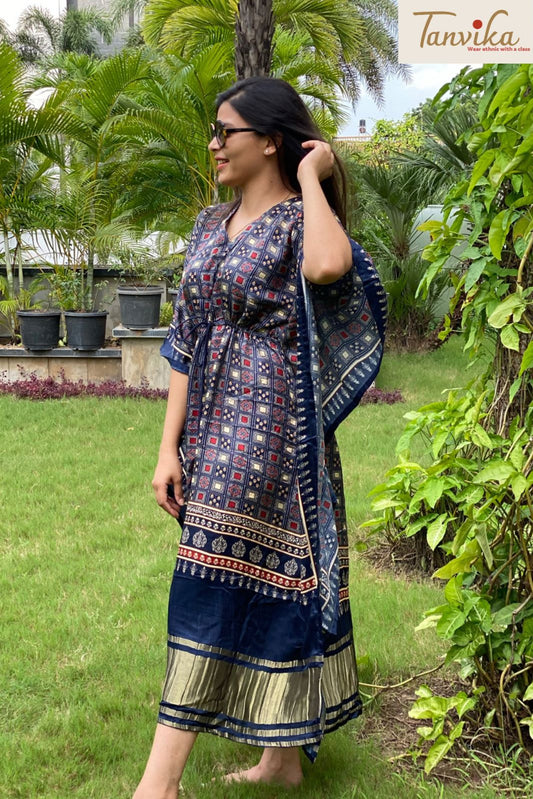 Nazakat gajji silk kaftan