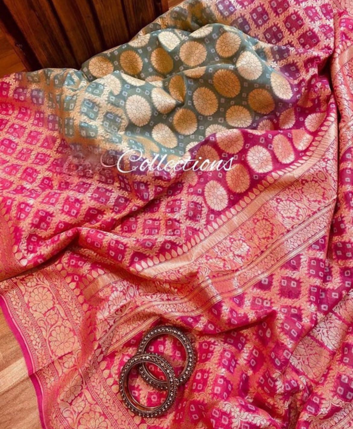 Alia inspired Bandhani saree