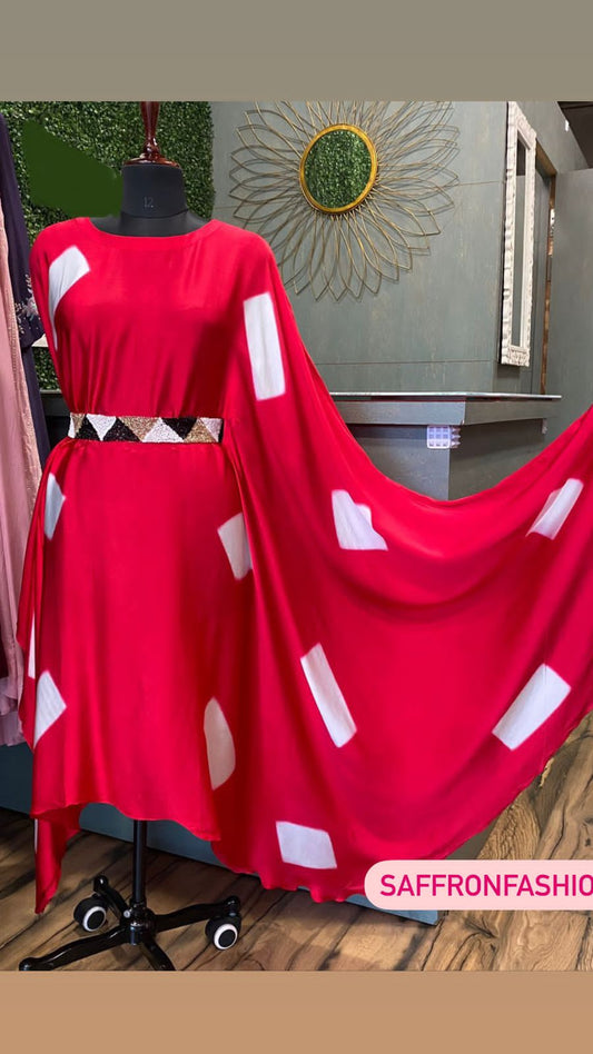 Red designer kaftan