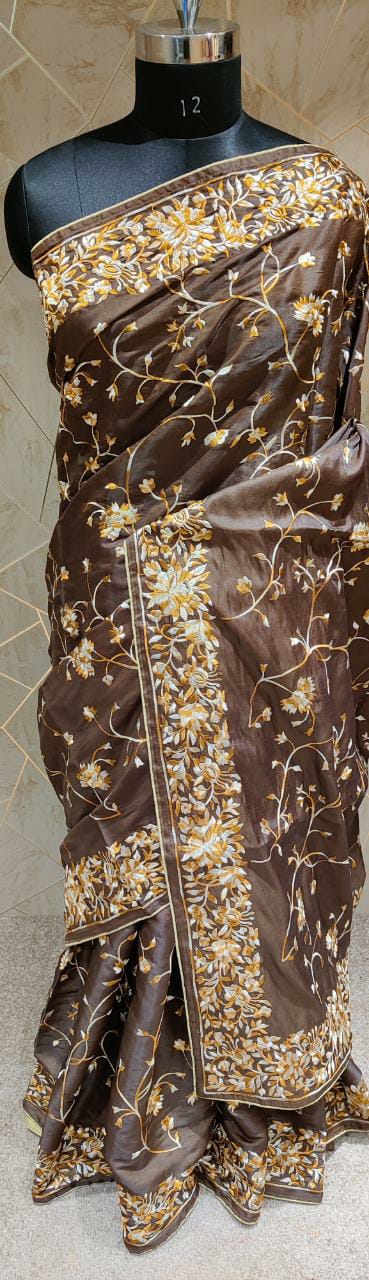 Parsi inspired Tussar saree/beautiful saree