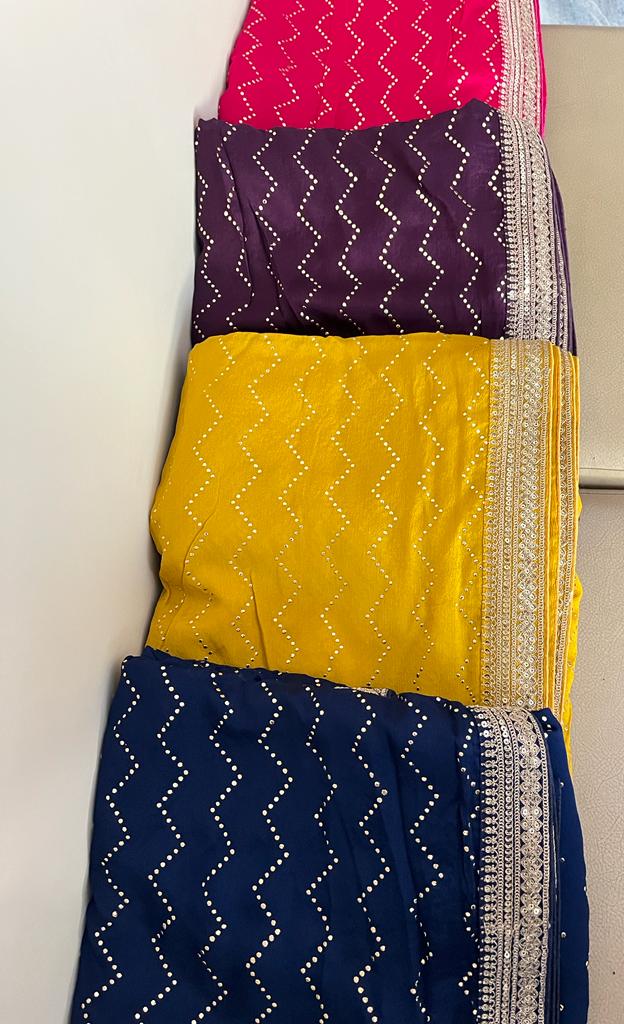 Yanisha gorgette Mukesh saree