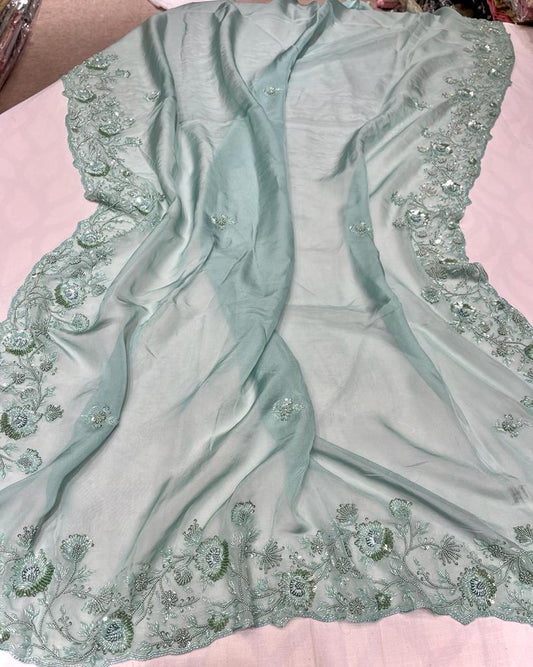 Alicia organza embroidered saree