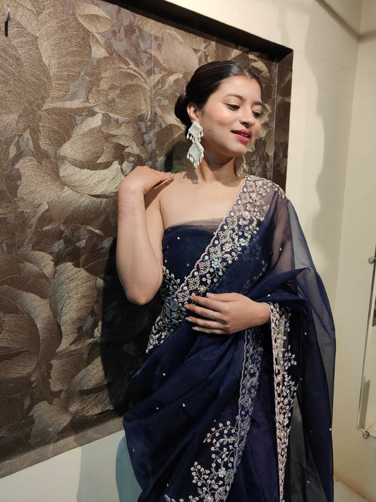 Nainika organza saree