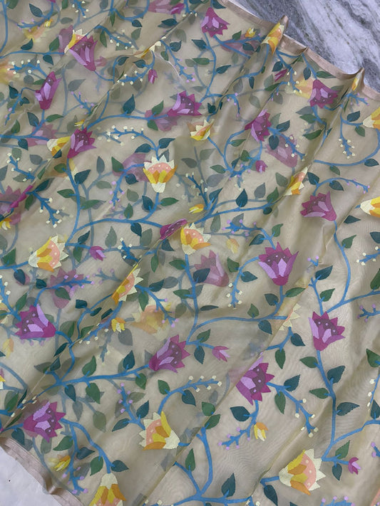 Trisha handwoven jamdani saree