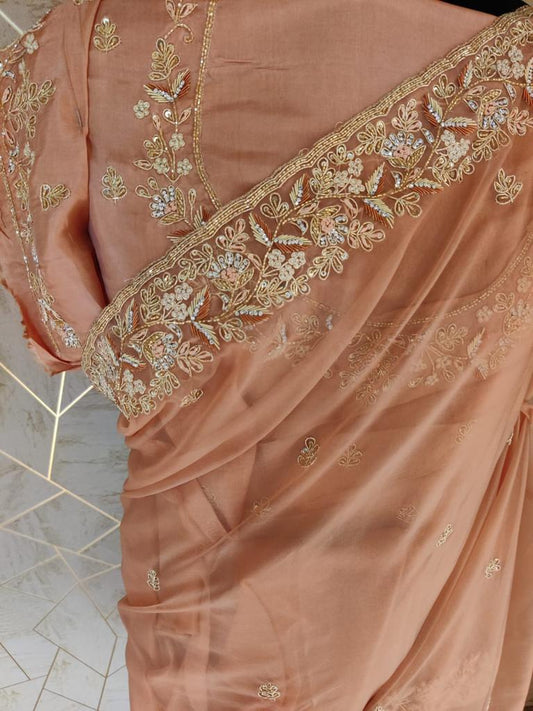Alica organza zardosi saree