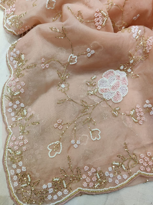 Fairly organza zardosi reception saree