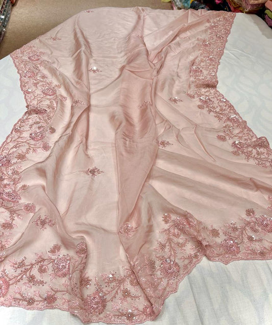 Alicia organza embroidered saree