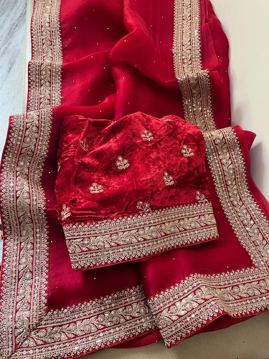 Roksana organza women saree