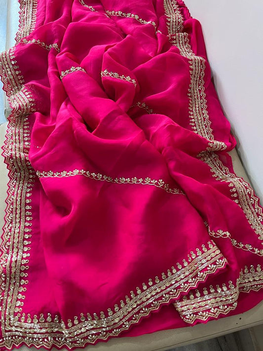 Nivesha organza partywear saree