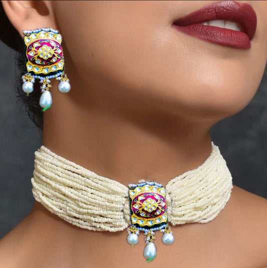Pearl Meena choker set