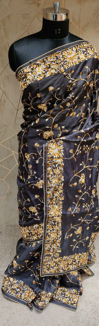 Parsi inspired Tussar saree/beautiful saree