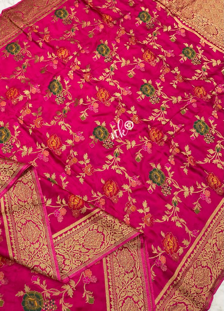 Silky Banarasi Meenakari saree