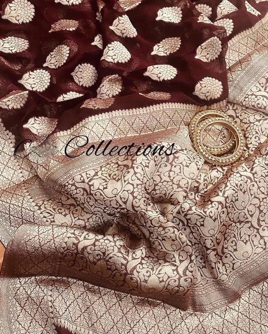 Almaira banarsi zari saree