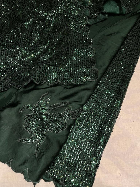 Sequence satin partywear saree