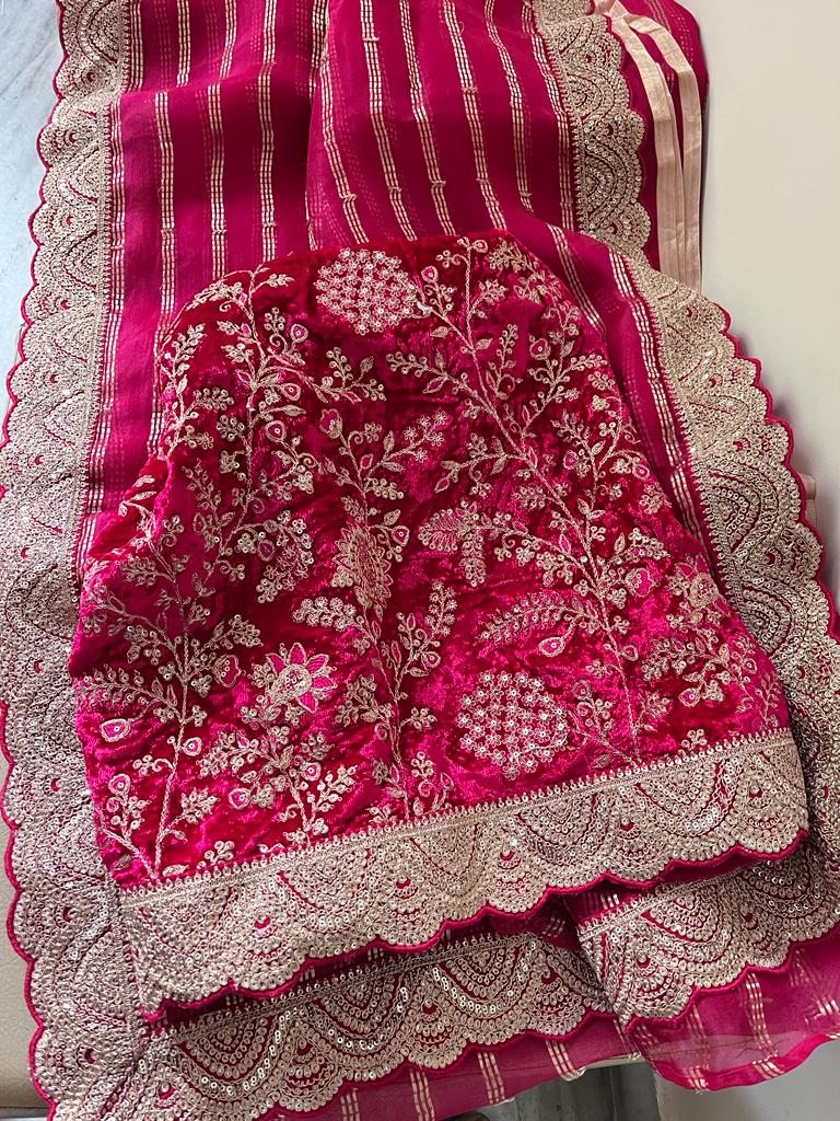 Vanisha organza striped saree