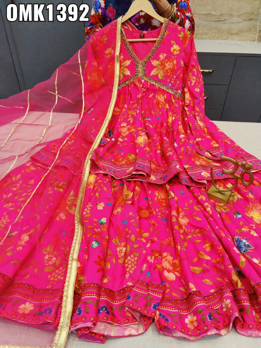 Varnia peplum sharara dress