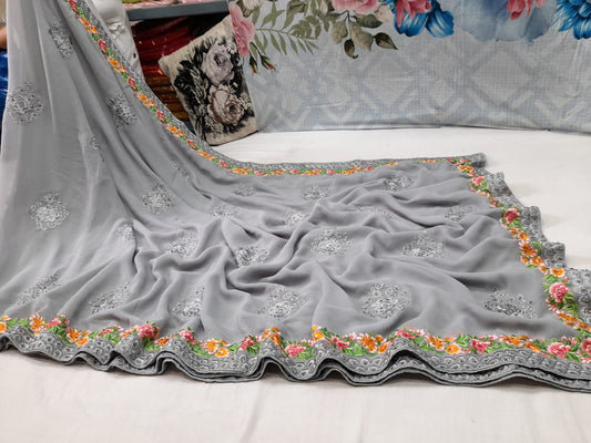 Farzania gorgette saree