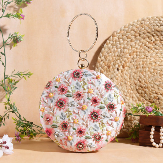 Runika embroidered clutch