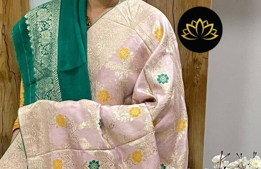 Venshik Moonga banarsi saree