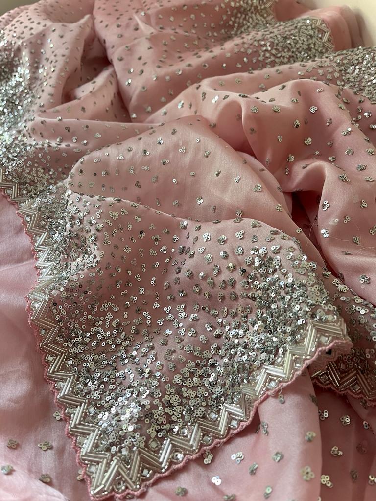 Samiksha organza sequence saree