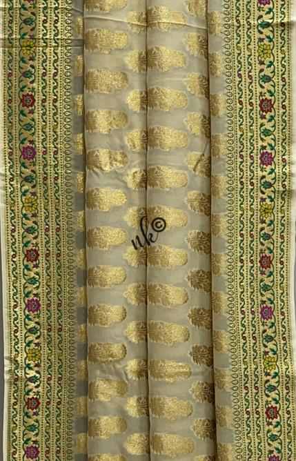 Nirbah woven gorgette khaddi saree