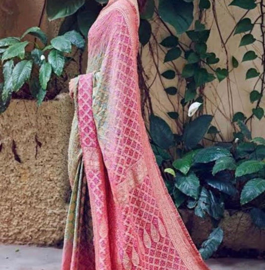 Alia inspired Bandhani saree
