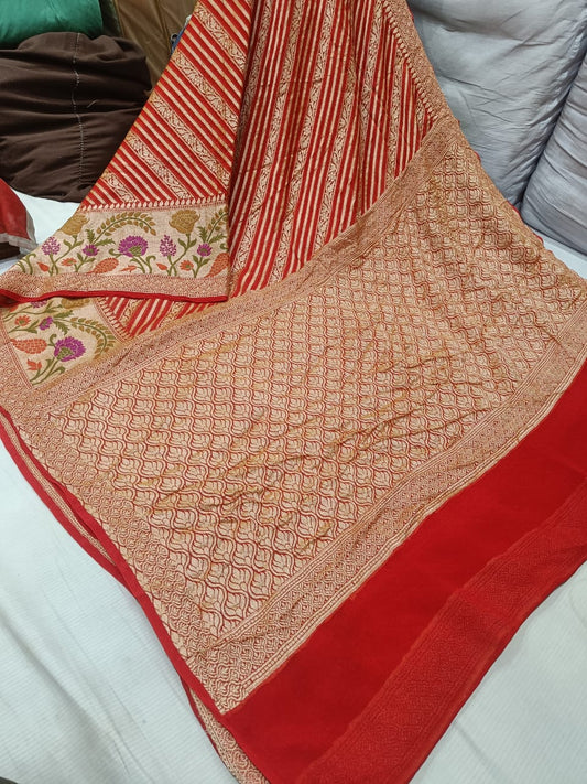 Maheera gorgette banarsi saree