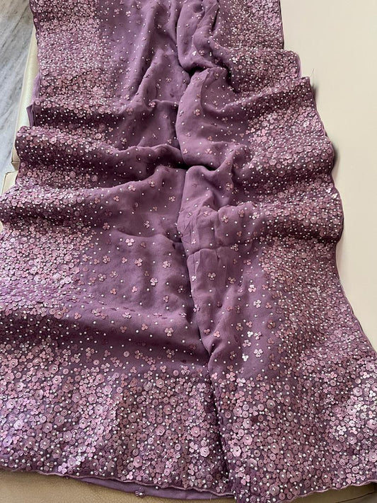 Mohini gorgette sequence reception saree