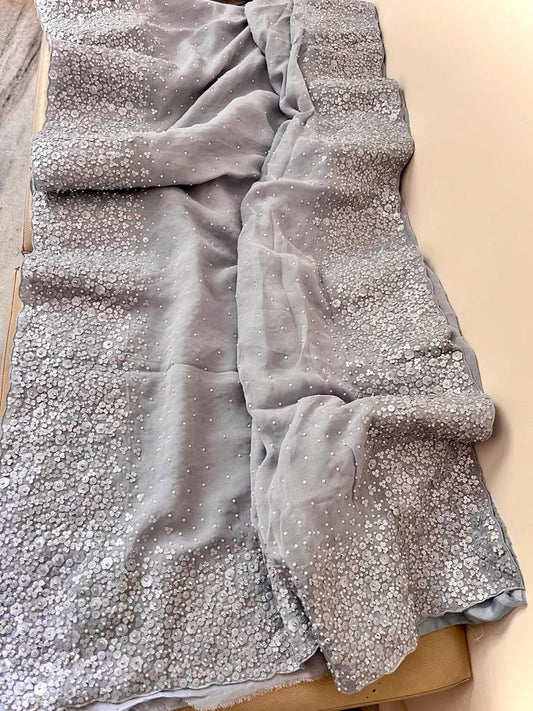 Mohini gorgette sequence reception saree