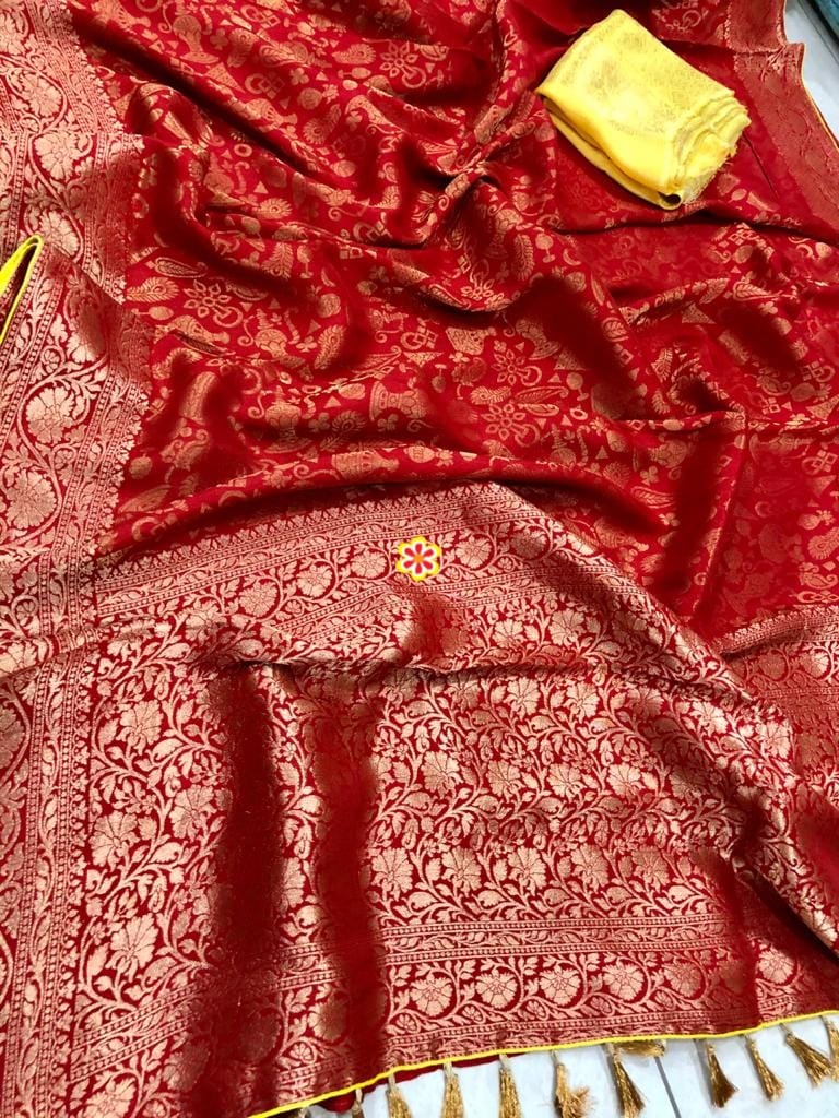 Kiasha banarsi gorgette saree