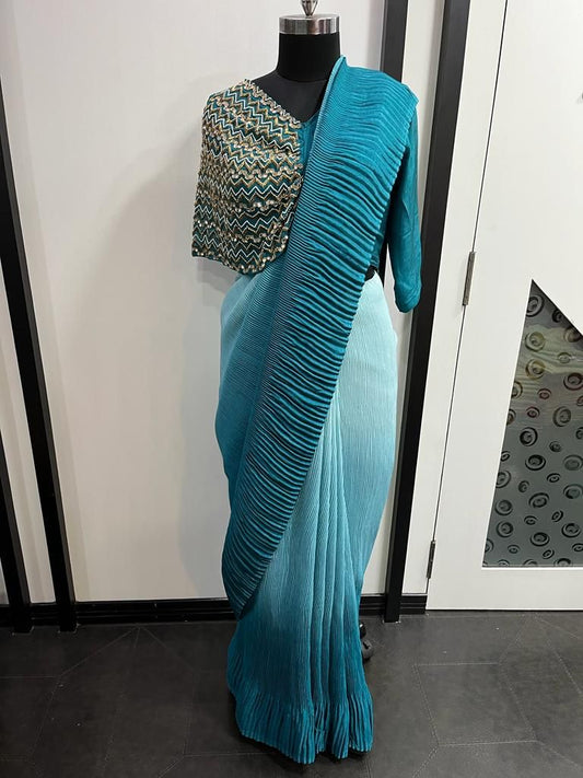 Fancy crushed saree