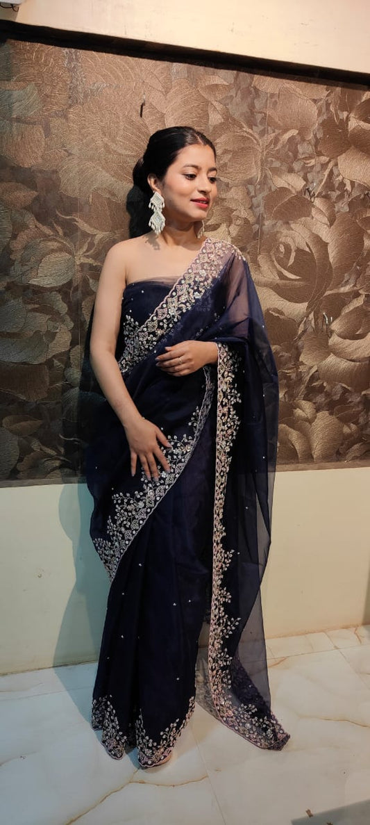 Nainika organza saree