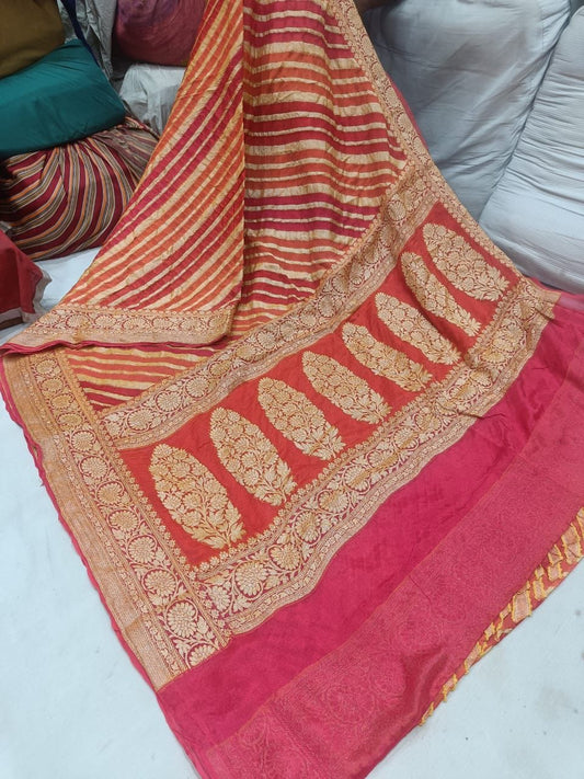 Nasheen banarsi gorgette saree