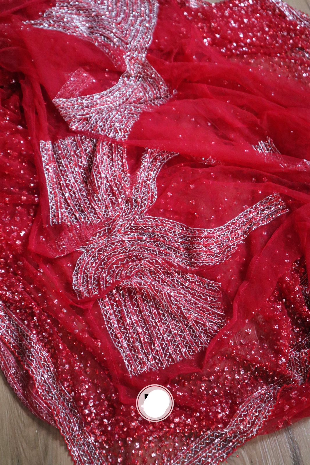 Bridal inspired red saree partywear sarees