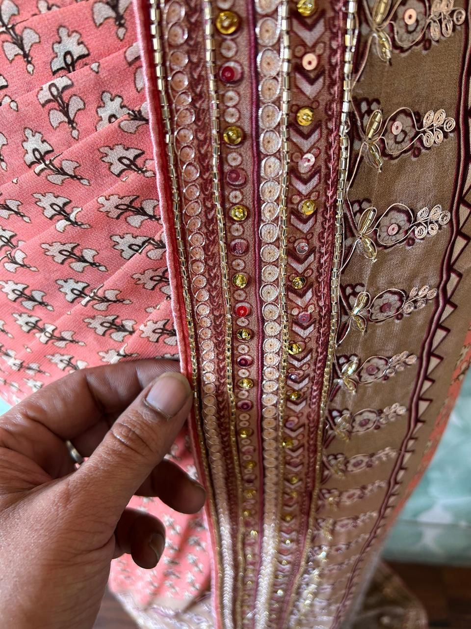 Premium gorgette saree handmade sari blouse