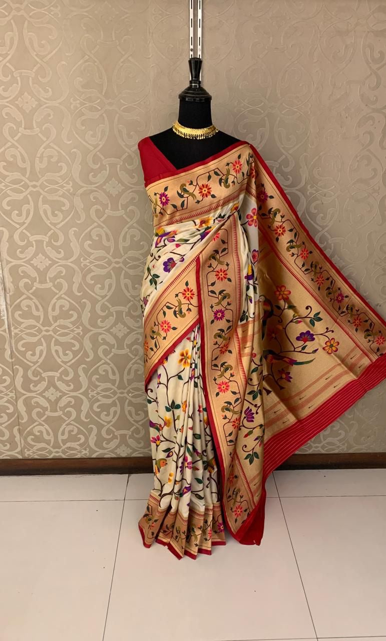 Maharani styled Paithani saree