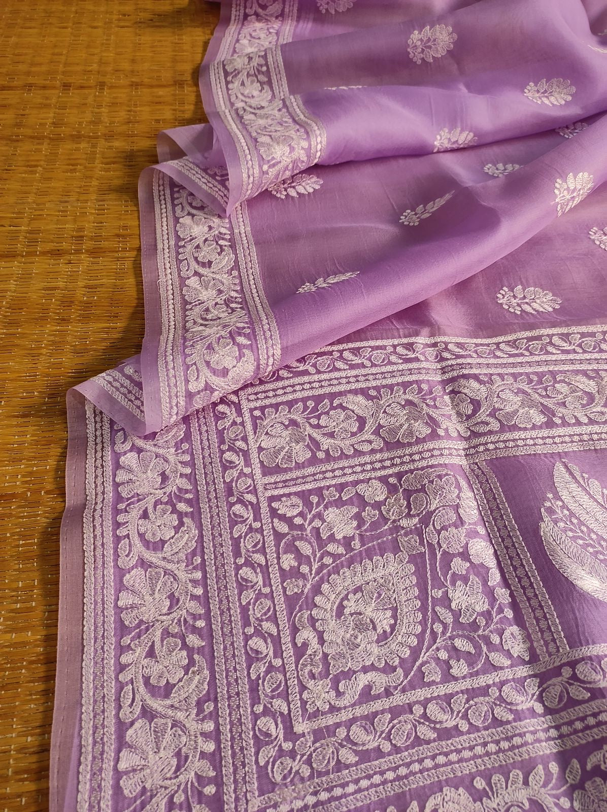 Organza Chikankari saree Indian saree