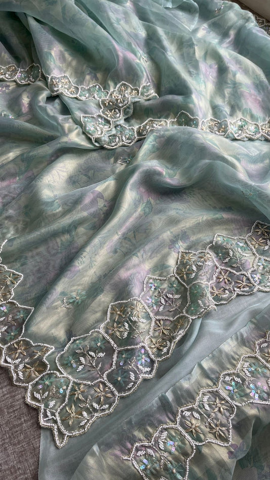 Soft tissue silk saree indism sarees