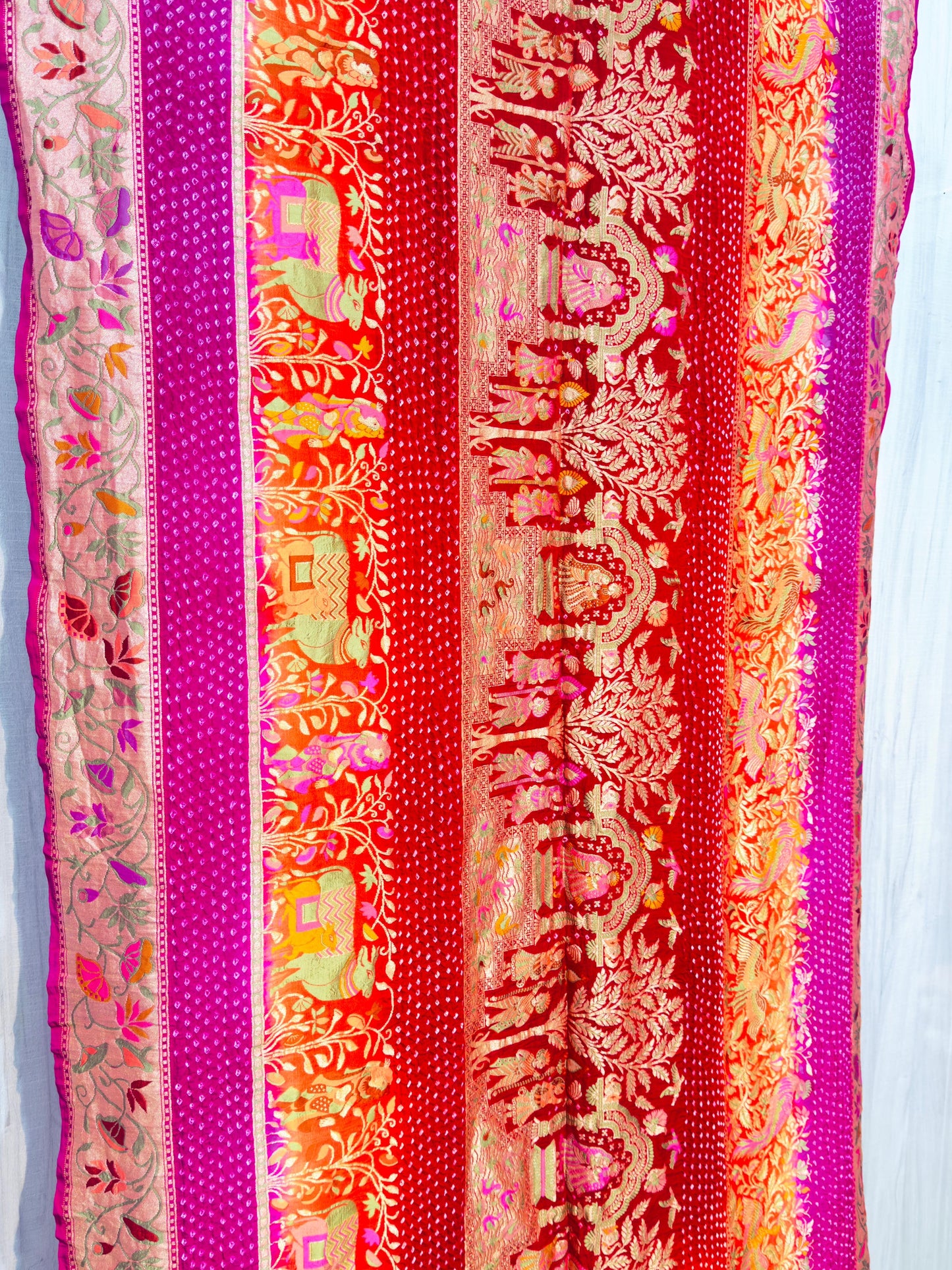 Banarsi Meenakari saree Indian wedding sari blouse
